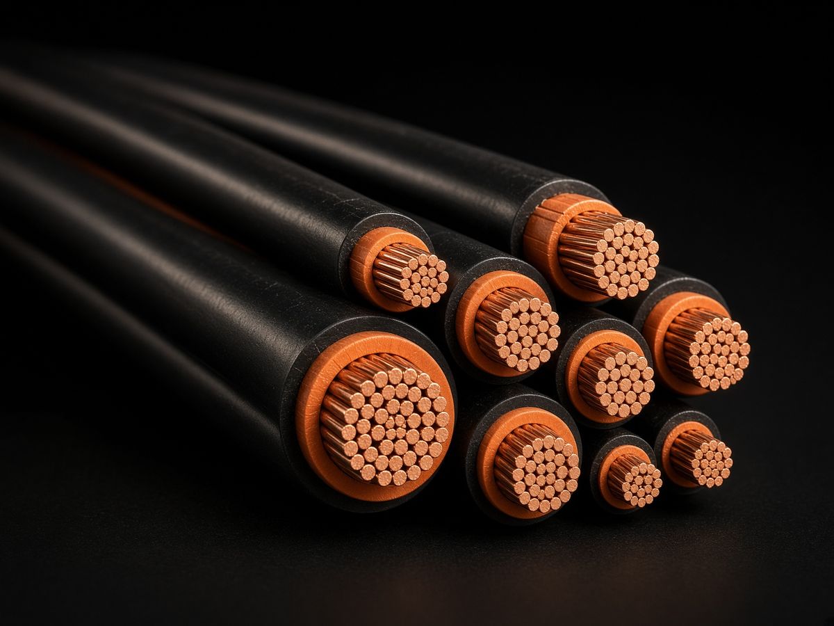 Cross-section sa itom nga copper cables